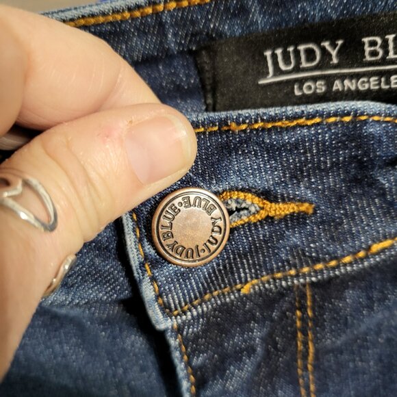 JUDY BLUE STRAIGHT LEG BLUE JEANS SZ 14 - Picture 4 of 7
